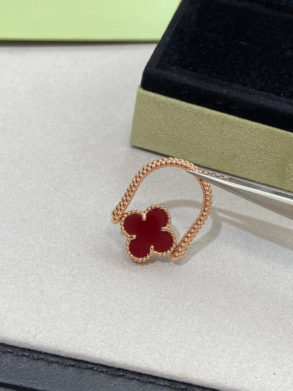 Mystic CLOVER RIVERSIBLE ROSE GOLD RING