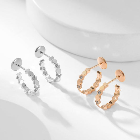 Mystic BEE LOVE DIAMOND HOOP EARRINGS