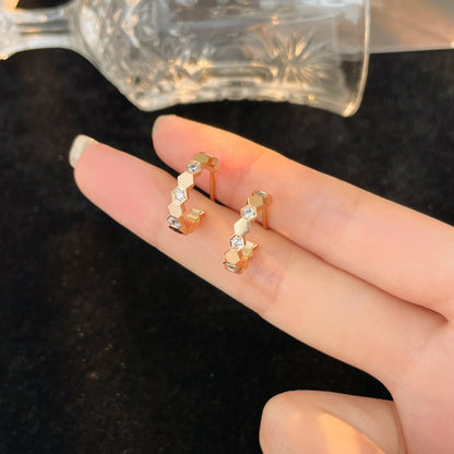 Mystic BEE LOVE DIAMOND HOOP EARRINGS