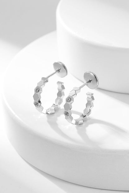 Mystic BEE LOVE DIAMOND HOOP EARRINGS
