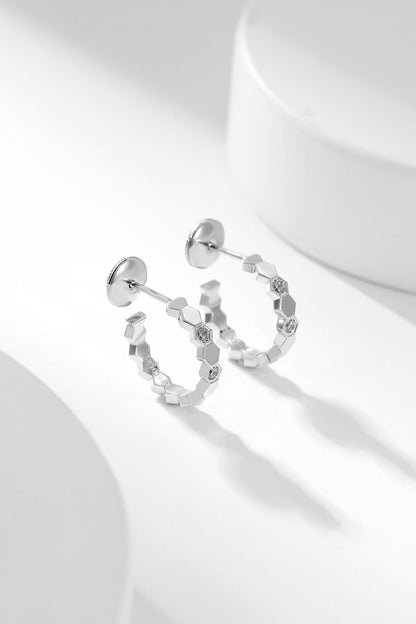 Mystic BEE LOVE DIAMOND HOOP EARRINGS