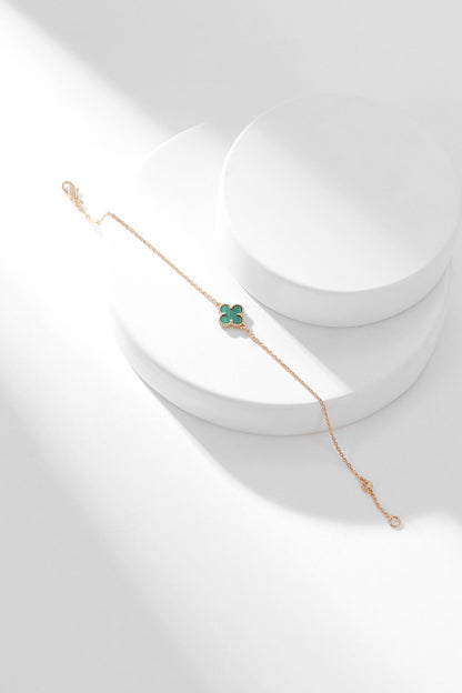 Mystic CLOVER BRACELET MALACHITE 1 MOTIF