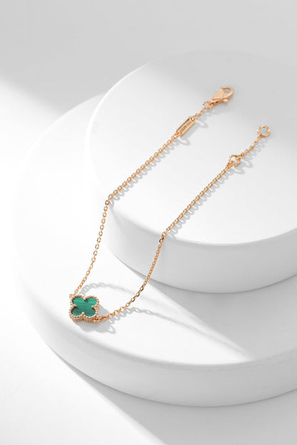Mystic CLOVER BRACELET MALACHITE 1 MOTIF