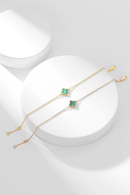 Mystic CLOVER BRACELET MALACHITE 1 MOTIF