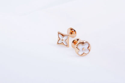Mystic STAR AND SUN PINK GOLD MOP STUD EARRINGS
