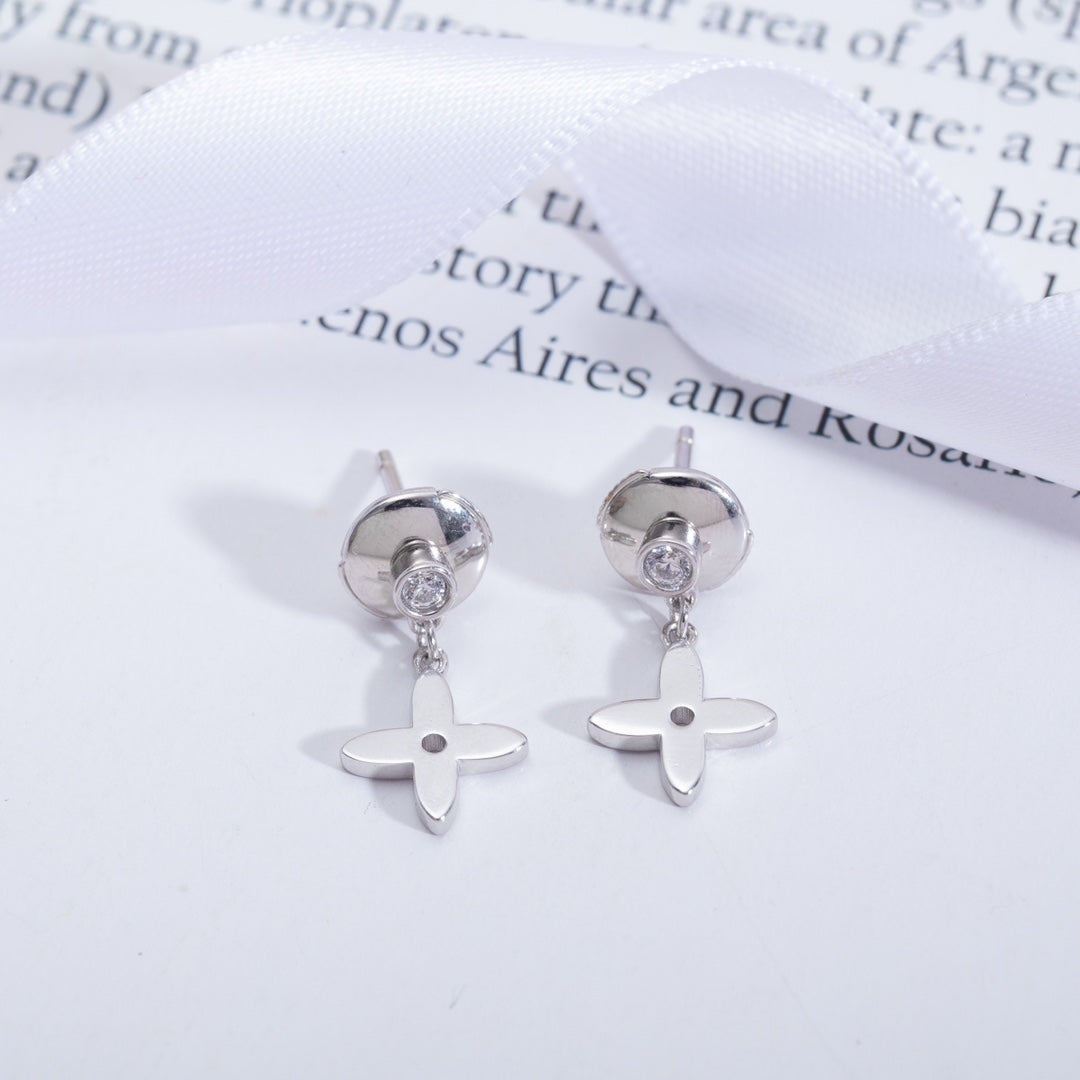 Mystic VIDYLLE SILVER DIAMOND MINI DROP EARRINGS