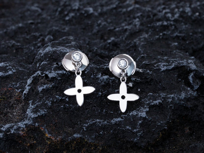 Mystic VIDYLLE SILVER DIAMOND MINI DROP EARRINGS