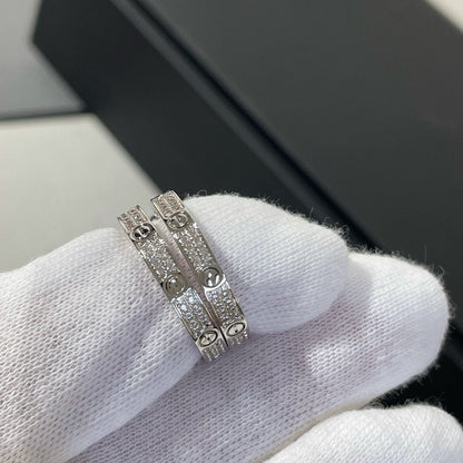 Mystic LOVE DIAMOND SILVER HOOP EARRINGS
