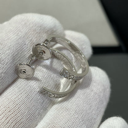 Mystic LOVE DIAMOND SILVER HOOP EARRINGS