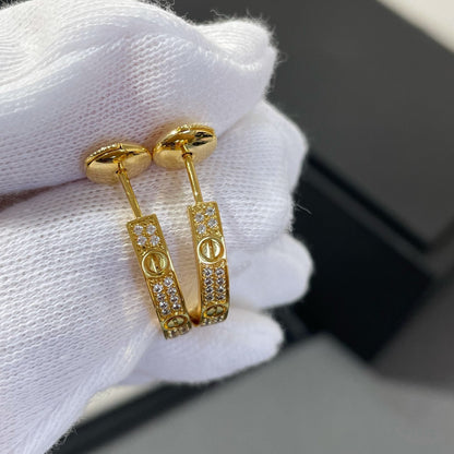 Mystic LOVE DIAMOND GOLD HOOP EARRINGS