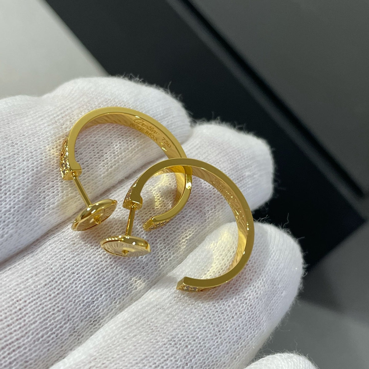 Mystic LOVE DIAMOND GOLD HOOP EARRINGS