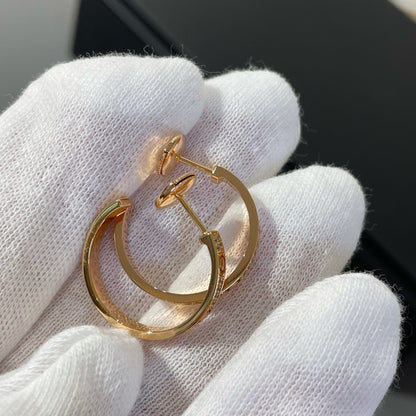 Mystic LOVE DIAMOND PINK GOLD HOOP EARRINGS