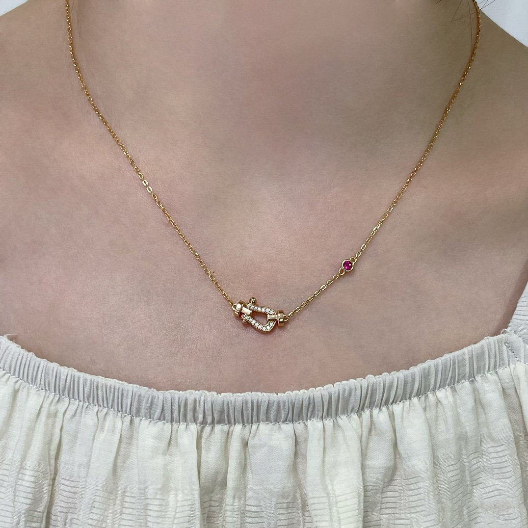 Mystic FORCE 10 DIAMOND PINK GOLD NECKLACE