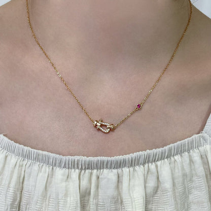 Mystic FORCE 10 DIAMOND PINK GOLD NECKLACE