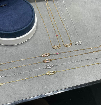 Mystic FORCE 10 DIAMOND PINK GOLD NECKLACE
