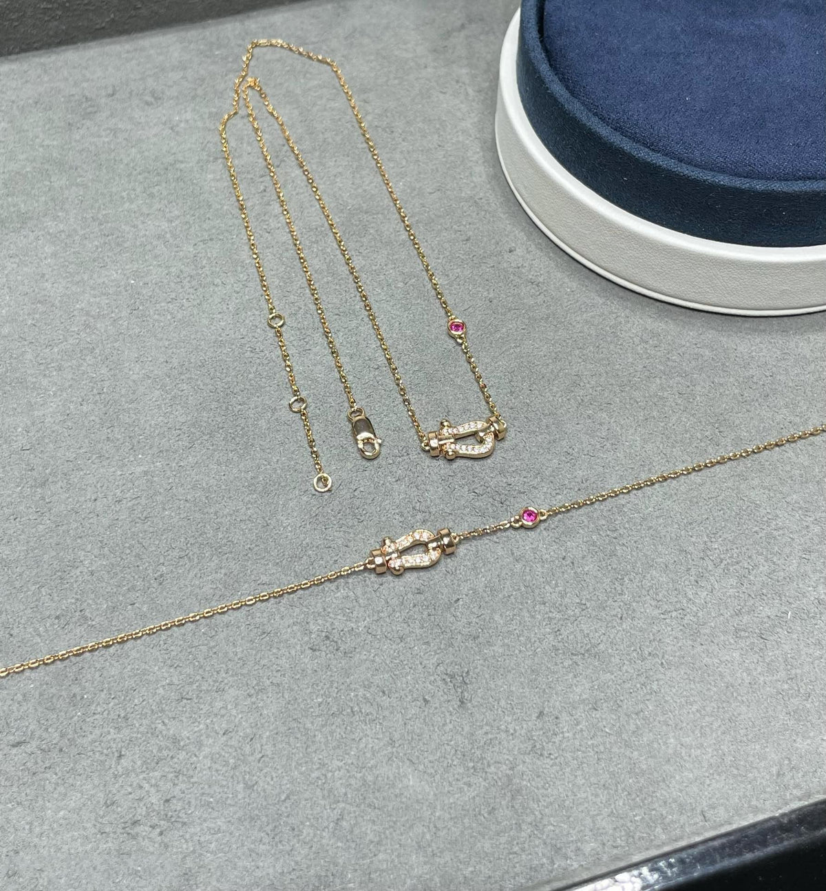 Mystic FORCE 10 DIAMOND PINK GOLD NECKLACE