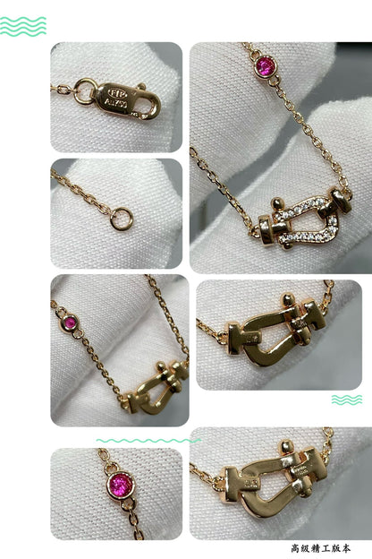 Mystic FORCE 10 DIAMOND PINK GOLD NECKLACE