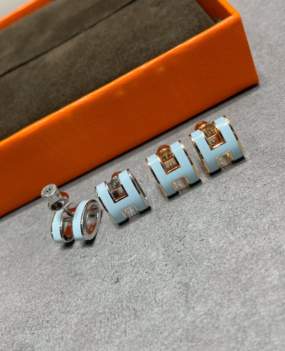 Mystic POP H SKY BLUE STUD EARRINGS
