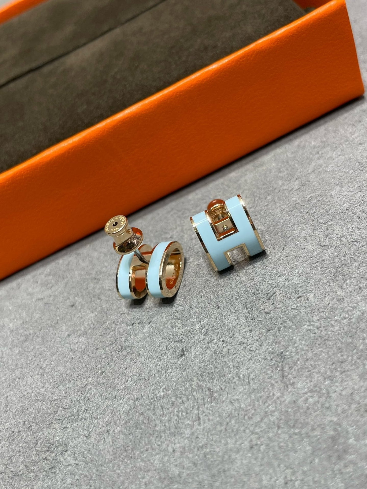 Mystic POP H SKY BLUE STUD EARRINGS