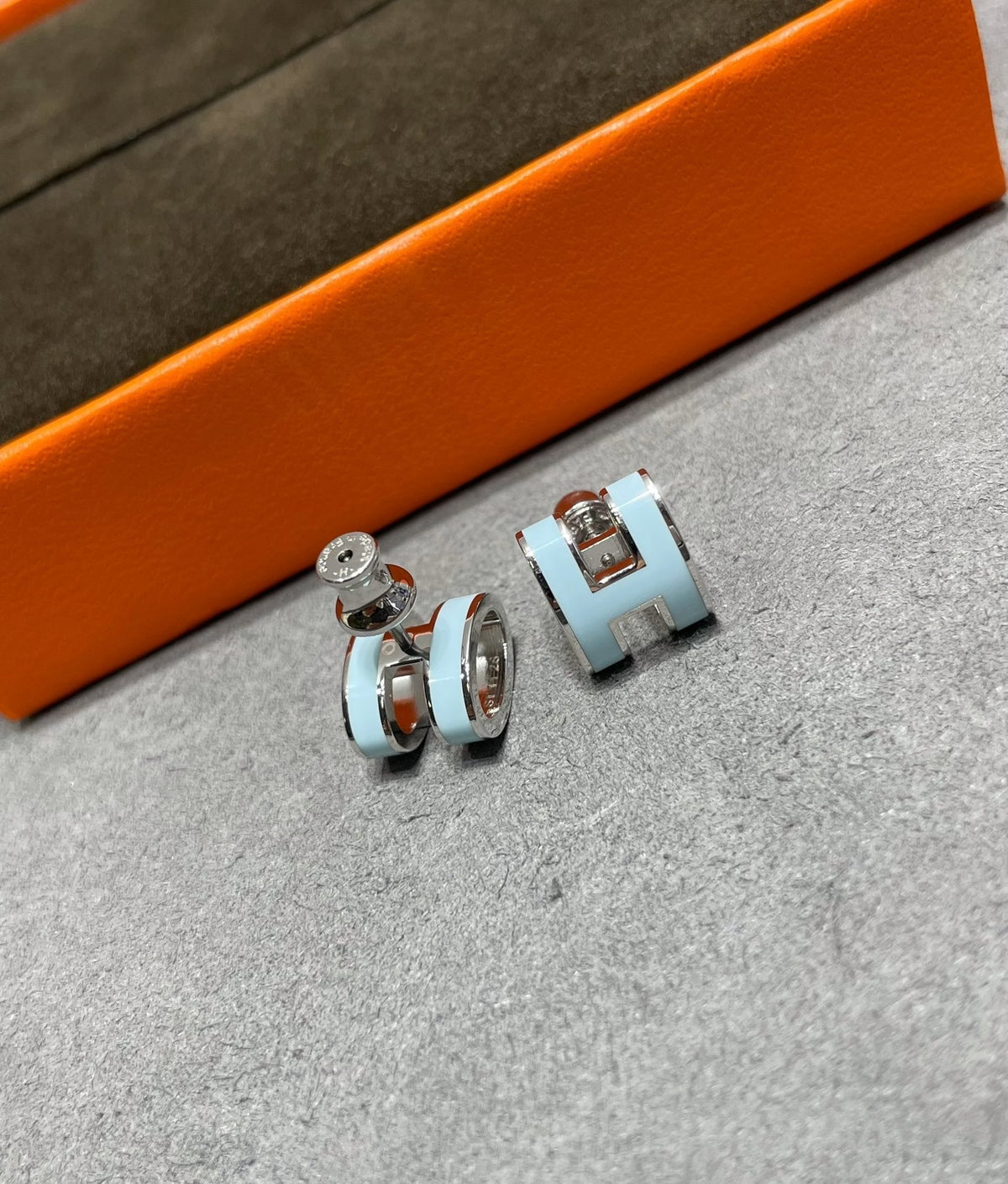 Mystic POP H SKY BLUE STUD EARRINGS