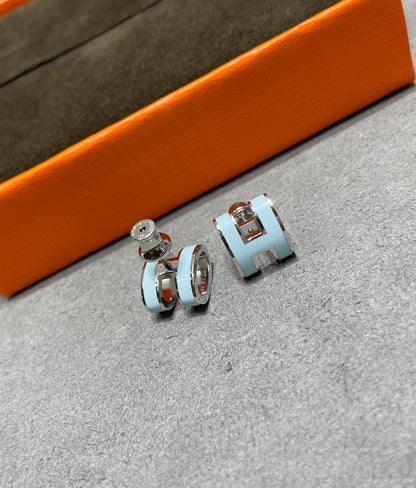 Mystic POP H SKY BLUE STUD EARRINGS