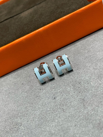 Mystic POP H SKY BLUE STUD EARRINGS