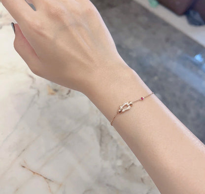 Mystic FORCE 10 DIAMOND CHAIN LINK PINK GOLD BRACELET