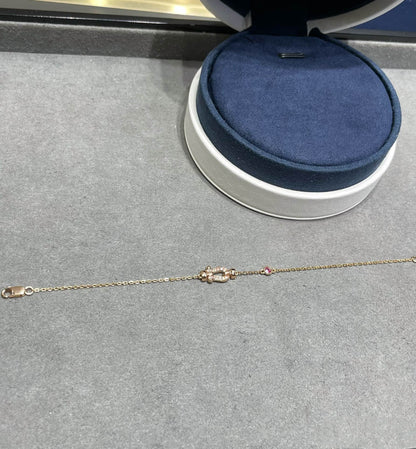 Mystic FORCE 10 DIAMOND CHAIN LINK PINK GOLD BRACELET