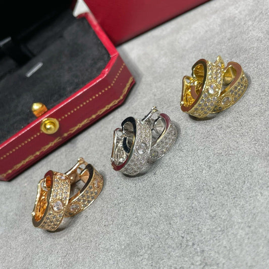 Mystic LOVE 5.5MM DIAMOND PAVED EARRINGS