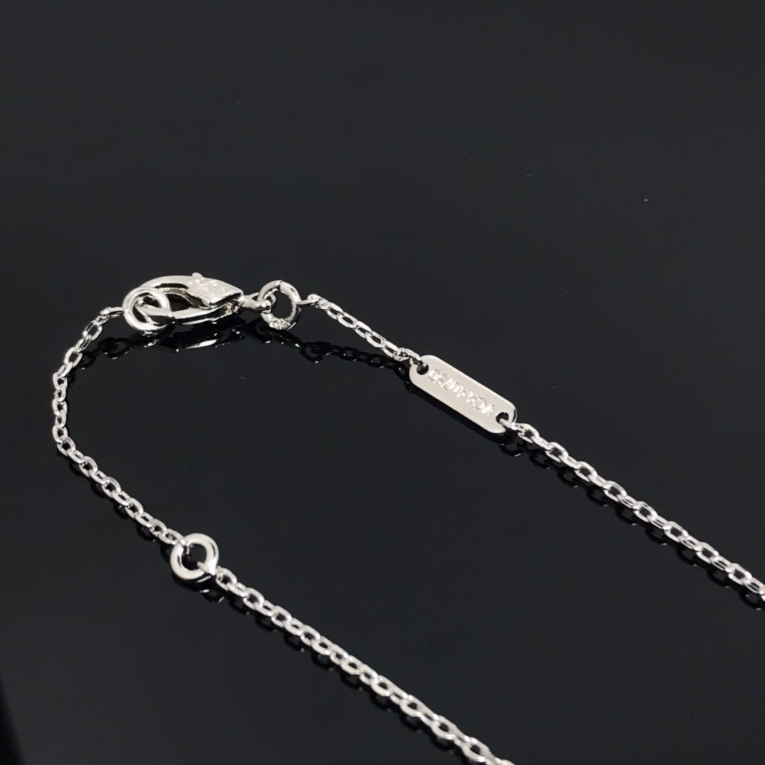 Mystic CLOVER PIETERSITE SILVER LONG NECKLACE