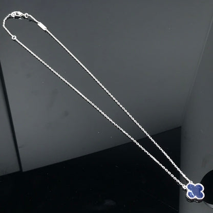 Mystic CLOVER PIETERSITE SILVER LONG NECKLACE