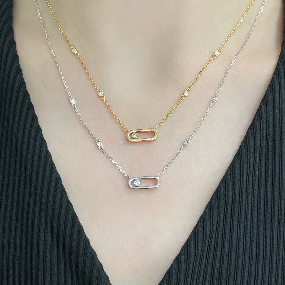 [Mystic]MOVE UNO DIAMOND NECKLACE