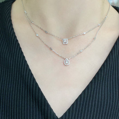 [Mystic]MY TWIN 2 ROW DIAMOND NECKLACE
