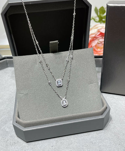 [Mystic]MY TWIN 2 ROW DIAMOND NECKLACE