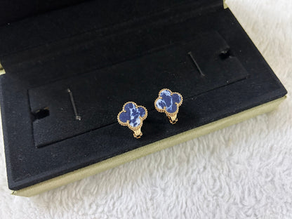 Mystic CLOVER PIETERSITE MEDIUM STUD EARRINGS