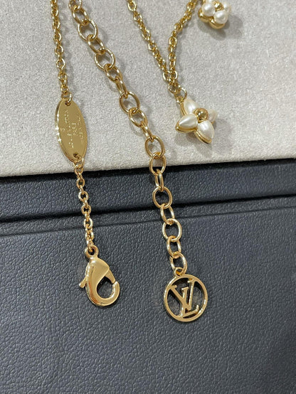 Mystic FLOWERGRAM GOLD MOP DOUBLE ROW NECKLACE