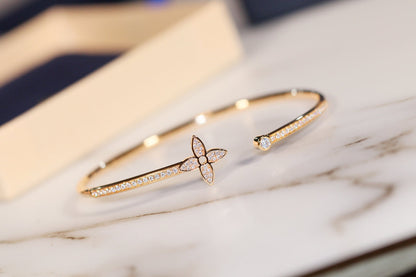 Mystic IDYLLE GOLD OPEN BRACELET DIAMOND PAVED