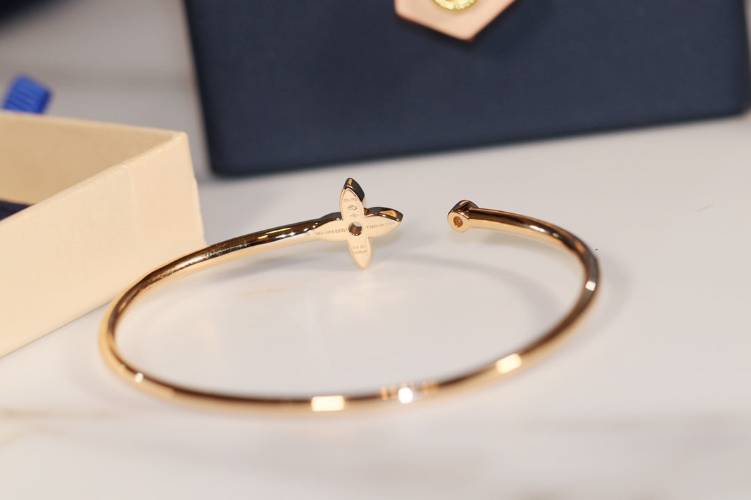 Mystic IDYLLE GOLD OPEN BRACELET DIAMOND PAVED
