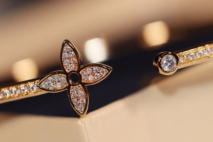 Mystic IDYLLE GOLD OPEN BRACELET DIAMOND PAVED