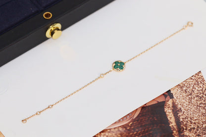 Mystic STAR AND SUN 4 MOTIF PINK GOLD MALACHITE BRACELET