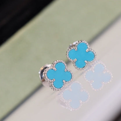 Mystic CLOVER MINI TURQUOISE SILVER STUD EARRINGS