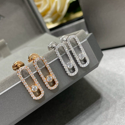 [Mystic]MOVE UNO STUD DIAMOND PAVED EARRINGS