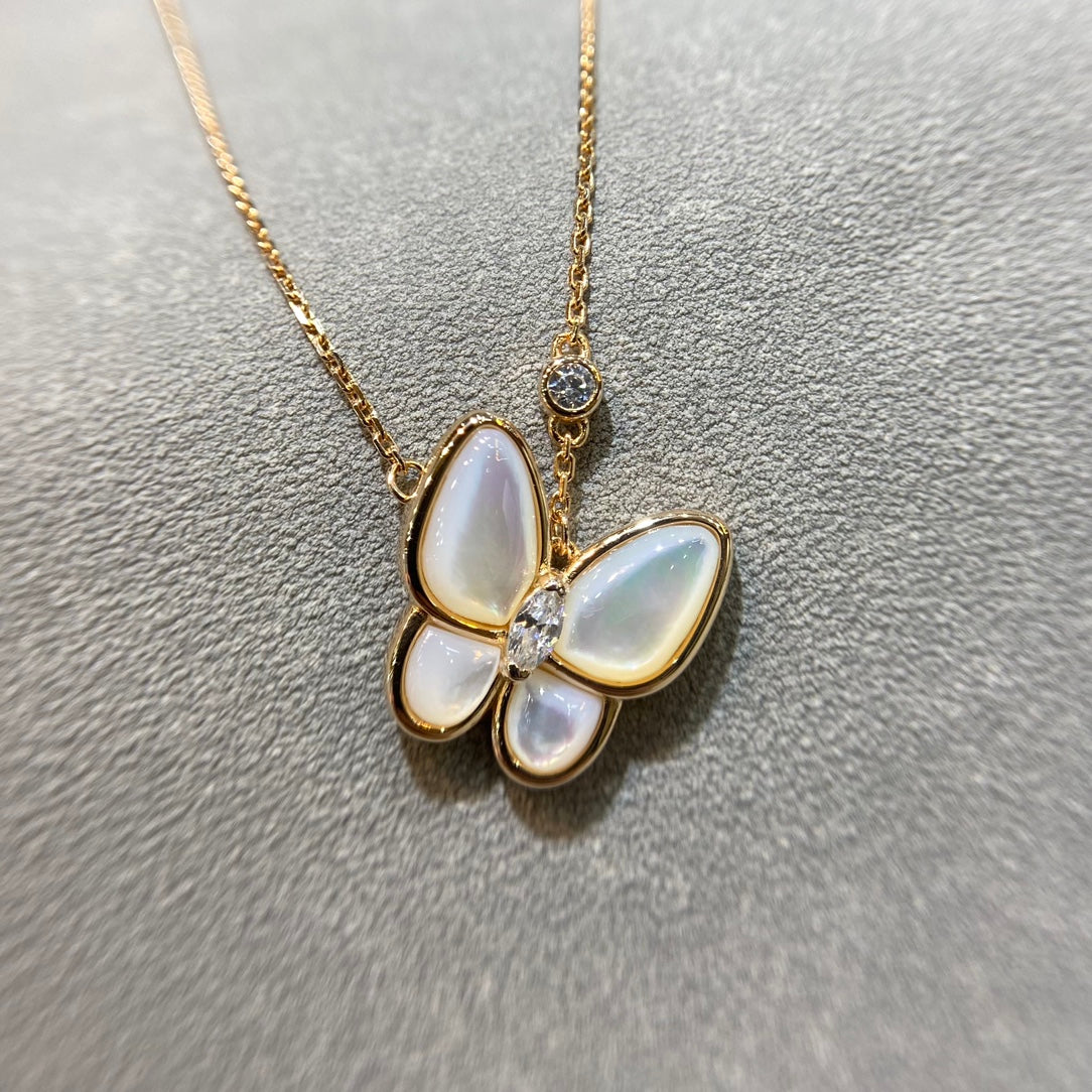 Mystic BUTTERFLY MOP DIAMOND NECKLACE