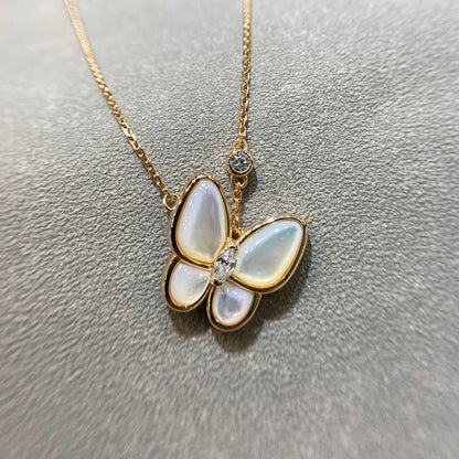 Mystic BUTTERFLY MOP DIAMOND NECKLACE