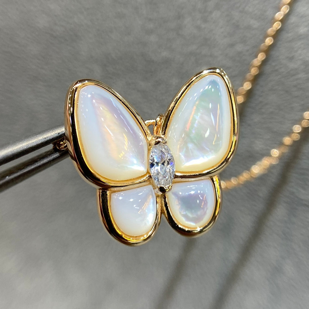 Mystic BUTTERFLY MOP DIAMOND NECKLACE