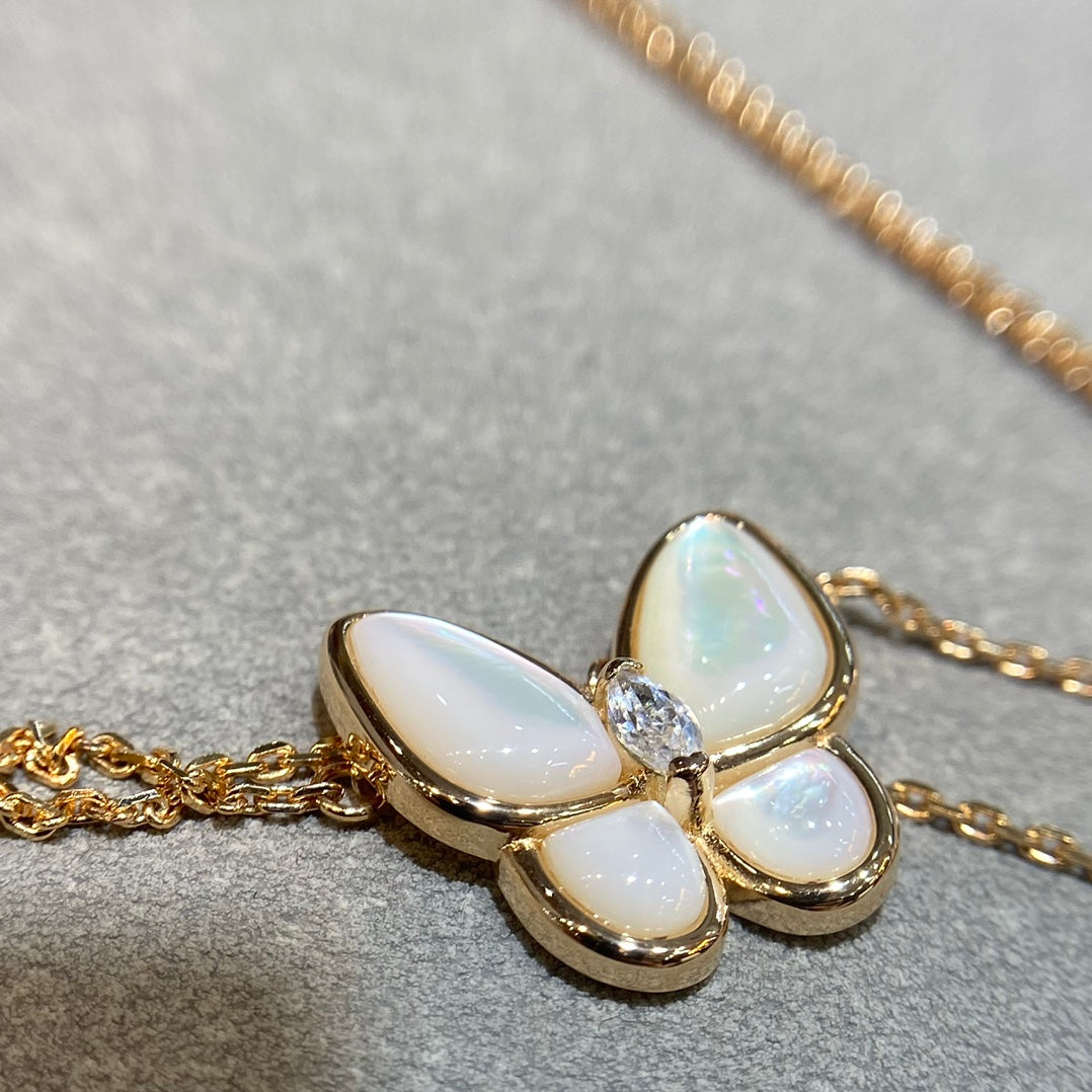 Mystic BUTTERFLY MOP DIAMOND NECKLACE