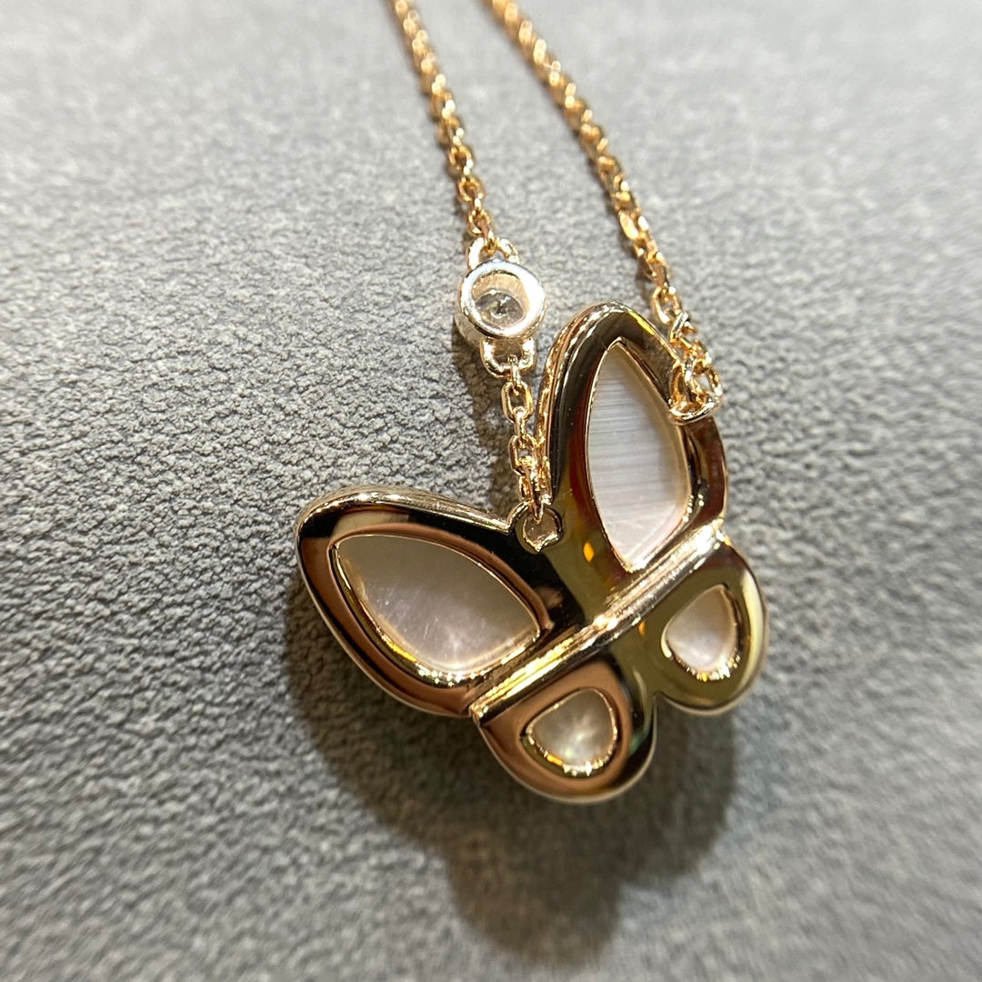 Mystic BUTTERFLY MOP DIAMOND NECKLACE