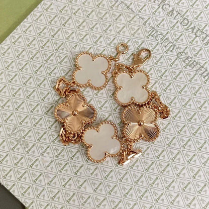 [Mystic ]New CLOVER WHITE PEARL MOP 5 MOTIF BRACELET COLLECTION