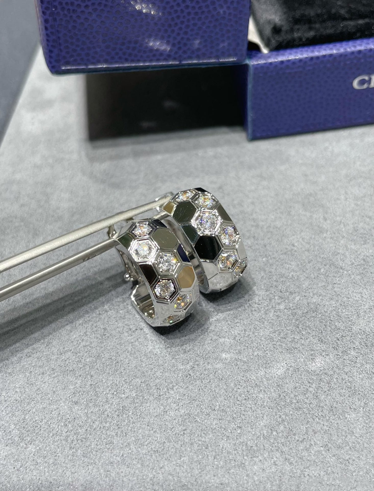 Mystic BEE LOVE DIAMOND HOOP EARRINGS