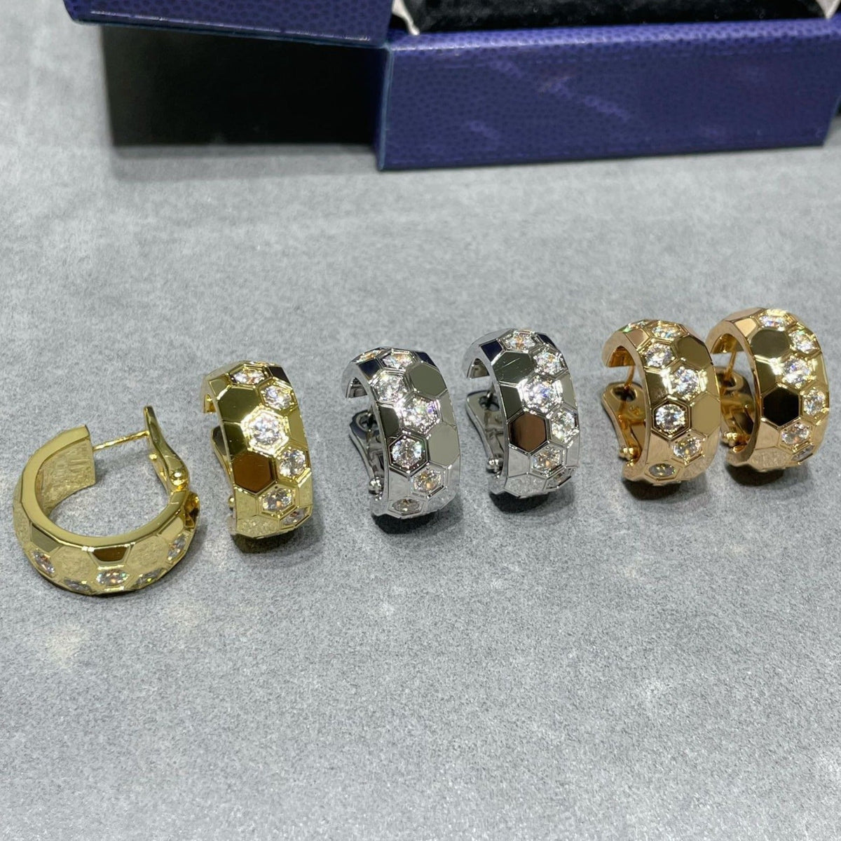 Mystic BEE LOVE DIAMOND HOOP EARRINGS